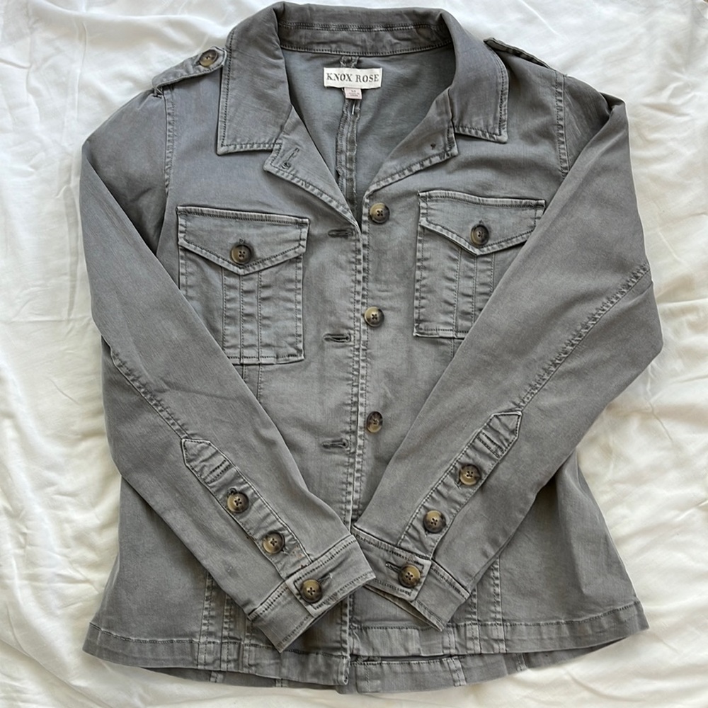 Knox rose grey jean jacket